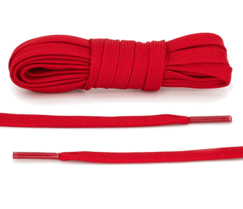 LACE LAB DUNK Replacement Laces 8mm Red / Czerwone płaskie sznurówki do Sneakersów