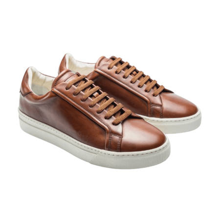 TLB MALLORCA SNEAKERS S2 Beta Plus Deco Soft Castana Off White - brązowe skórzane Sneakersy