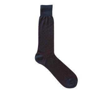 VICCEL Socks Pindot Navy Blue / Red