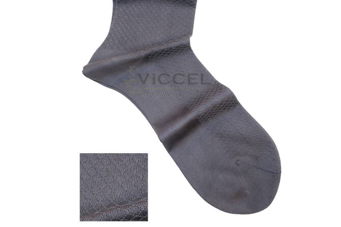 VICCEL / CELCHUK Socks Fish Skin Textured Gray 