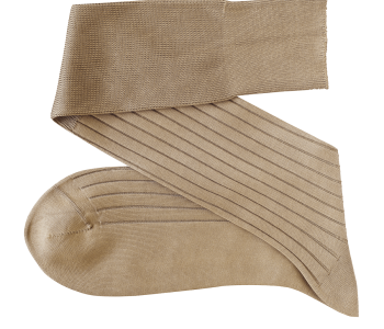 VICCEL / CELCHUK Knee Socks Elastane Cotton Tan