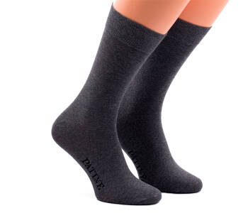 PATINE Socks PA0001-0993 - Eleganckie ciemno szare skarpety