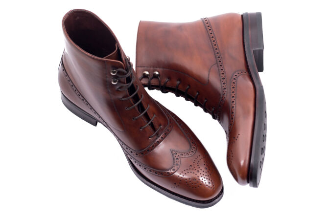 TLB MALLORCA Balmoral Boots ORSON 577SH F Brown - brązowe trzewiki męskie