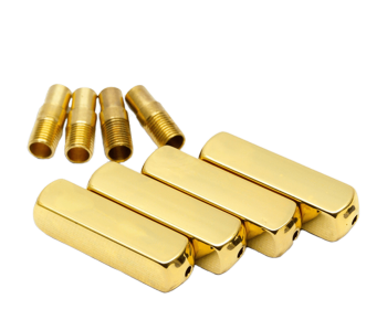 LACE LAB plated metal aglets yeezy style gold set - Złote końcówki do sznurowadeł