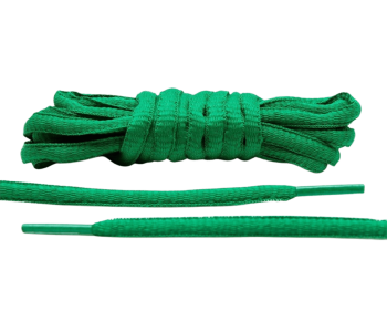 LACE LAB Thin Oval Laces Kelly Green - Zielone sznurowadła do butów