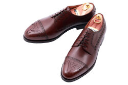 derby, semi brogues, klasyczne derby, cambridge dark brown, cienka gumowa podeszwa, szerokie kopyto, 