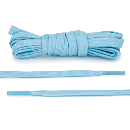 LACE LAB DUNK Replacement Laces 8mm Carolina Blue / Błękitne płaskie sznurówki do Sneakersów