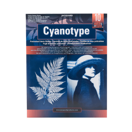 JACQUARD Cyanotype SHEETS / Zestaw 10 tkanin cyjanotypowych