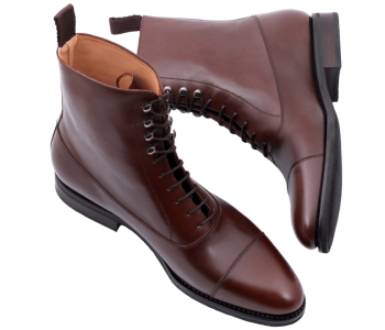 PATINE Balmoral Boots 77045CH F Dark Brown - ciemnobrązowe trzewiki męskie