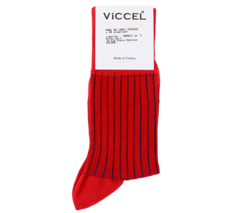 VICCEL / CELCHUK Socks Shadow Stripe Red / Royal Blue