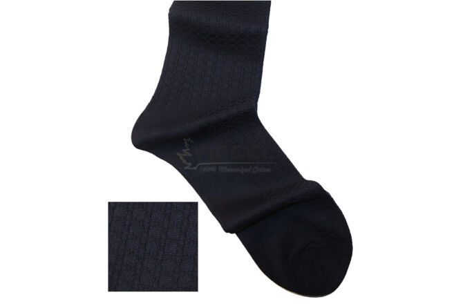 VICCEL / CELCHUK Socks Star Textured Navy Blue