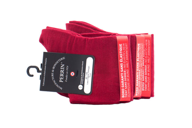 PERRIN Men No Elastic Socks 456 Rouge