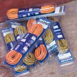 Zółte sznurowadła do traperów, timberlandów, catów, trzewików, boots. Sznurówki okrągłe do butów trekkingowych.