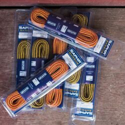 Pomarańczowe sznurowadła do traperów, timberlandów, catów, trzewików, boots. Sznurówki okrągłe do butów trekkingowych.