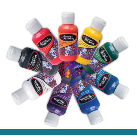 JACQUARD Marbling Color TURQUOISE 2oz / Turkusowa farba do marmurkowania tkanin, skór, drewna, papieru