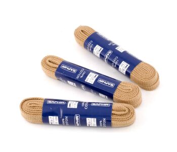 SAPHIR BDC Laces Medium Flat 7mm Beige - beżowe płaskie sznurowadła