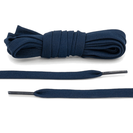 LACE LAB DUNK Replacement Laces 8mm Navy Blue / Granatowe płaskie sznurówki do Sneakersów