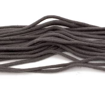 Tarrago Laces Fine Round 2.5mm Dark Grey - ciemno szare okrągłe sznurowadła