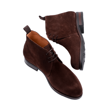 Buty brązowe  typu suede brown idealne dla gentlemana. Zamszowe trzewiki męskie