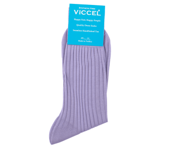 VICCEL / CELCHUK Socks Solid Lilac Cotton
