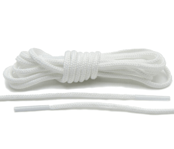 LACE LAB Roshe Laces 3mm White - Białe okrągłe sznurówki do butów