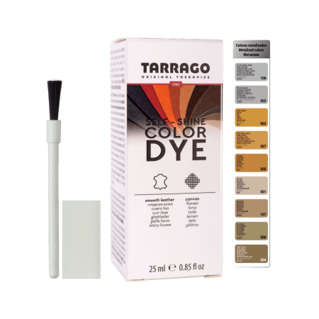 Metaliczne farby akrylowe do skór licowych (naturalnych i syntetycznych) oraz do jeansu i tekstyliów.