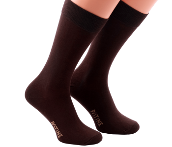 PATINE Socks PA0005 Dark Brown - Skarpety klasyczne