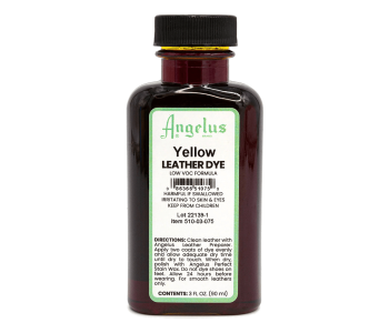 ANGELUS LOW VOC Leather Dye 3oz #075 YELLOW / ŻÓŁTY barwnik do naturalnych skór licowych