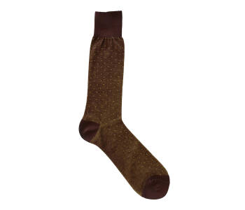 VICCEL / CELCHUK Socks Pindot Brown / Yellow