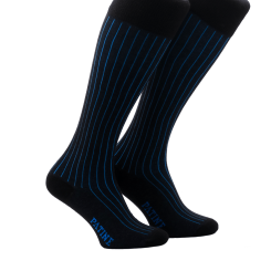 PATINE Knee Socks Shadow POD0105 Black / Blue - Podkolanówki klasyczne