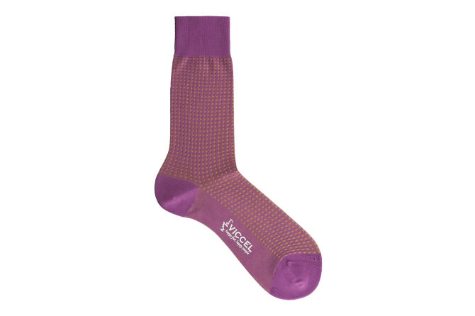 VICCEL / CELCHUK Socks Lima Lilac Square Dot