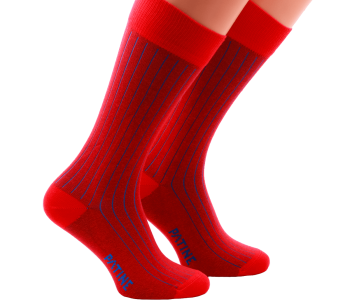 PATINE Socks Shadow PASH53B Red / Royal Blue - Skarpety klasyczne
