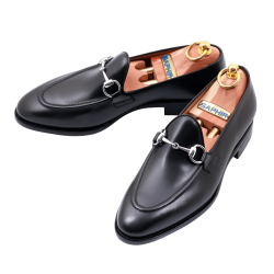 Komfortowe skórzane czarne loafersy na skórzanej podeszwie TLB Mallorca Artista 284 boxcalf negro wykonane metodą goodyear welted