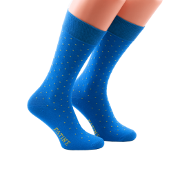 PATINE Socks PAKOA06 Blue / Yellow - Skarpety klasyczne