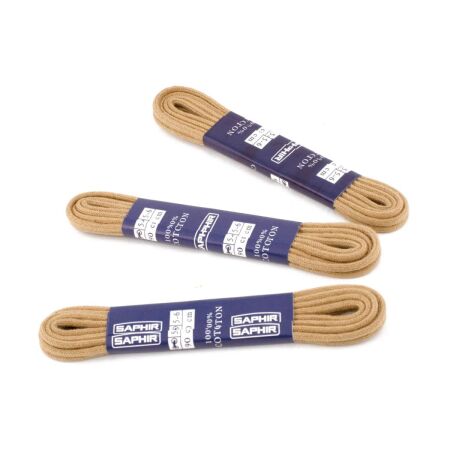 SAPHIR BDC Laces Thin Round 2mm Beige - beżowe cienkie okrągłe sznurowadła