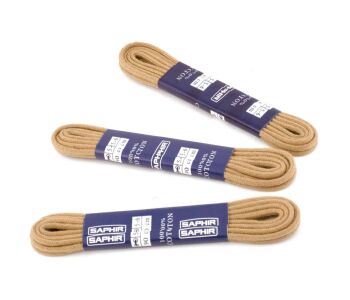 SAPHIR BDC Laces Thin Round 2mm Beige - beżowe cienkie okrągłe sznurowadła