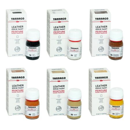 Specjalna farby polimerowe do malowania i wypełniania krawędzi toreb, butów, pasków lub innych gładkich elementów skórzanych.