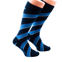 PATINE Socks PAPA05-02 Navy Blue / Blue - Skarpety klasyczne