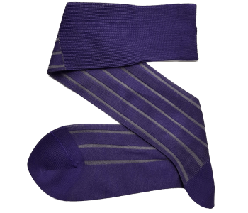 VICCEL / CELCHUK Knee Socks Shadow Stripe Purple / Gray