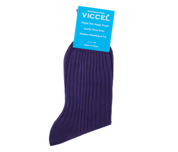VICCEL / CELCHUK Socks Solid Purple Cotton