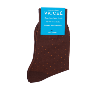 VICCEL / CELCHUK Socks Pindot Brown / Mustard