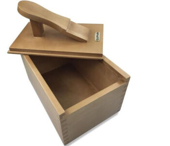 SAPHIR BDC Box Footrest Birch - Drewniana luksusowa skrzynka na kosmetyki i akcesoria do pielęgnacji obuwia