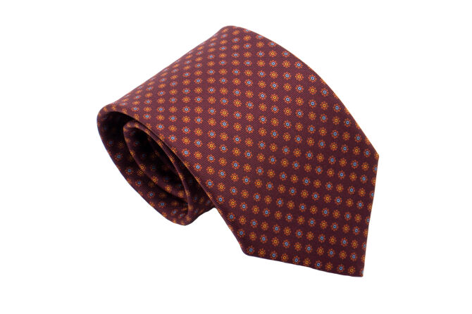 PATINE Tie Printed Silk Floral 2 Marron