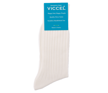 VICCEL / CELCHUK Socks Solid White Cotton