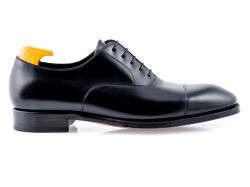 Buty formalne męskie klasyczne typu oxford szyte metodą goodyear welted koloru czarnego. Buty biznesowe, ślubne,eleganckie.