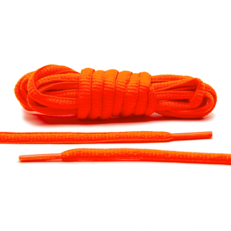LACE LAB Thin Oval Laces Flaming Orange - Pomarańczowe sznurowadła do butów
