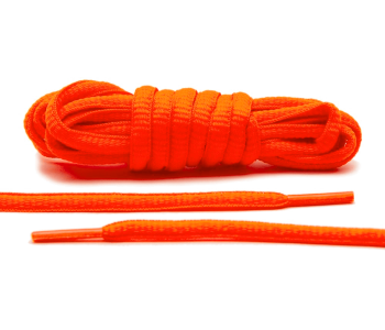 LACE LAB Thin Oval Laces Flaming Orange - Pomarańczowe sznurowadła do butów
