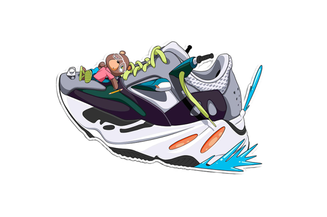 ANGELUS Sticker Yeezy 700 Wave Runner 1szt