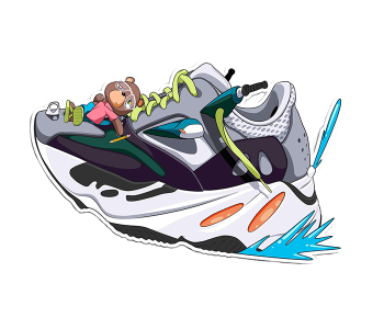 ANGELUS Sticker Yeezy 700 Wave Runner 1szt