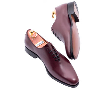 YANKO Oxford Wholecut 549 G Burgundy - bordowe lotniki męskie (SALE)
